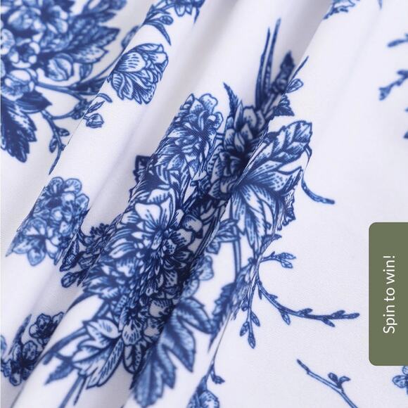 Berlook Blue and White Floral Bikini set, size M - Picture 12 of 14